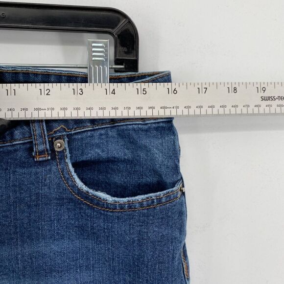 🎁5/$25 Moto Jeans Women 30 Skinny 5 Pocket Blue Denim Full Zip Button Closure - Picture 11 of 16